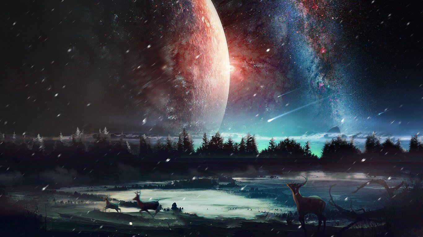 1366x768 Universe Scenery HD 1366x768 Resolution HD 4k Wallpaper, Image, Background, Photo and Picture