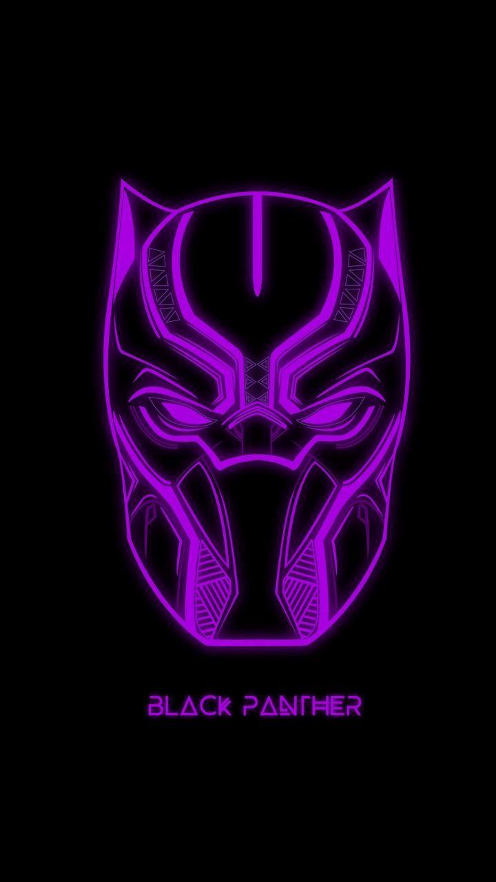 720x1280 Download 720x1280 wallpaper Black Panther, glowing mask, muzzle