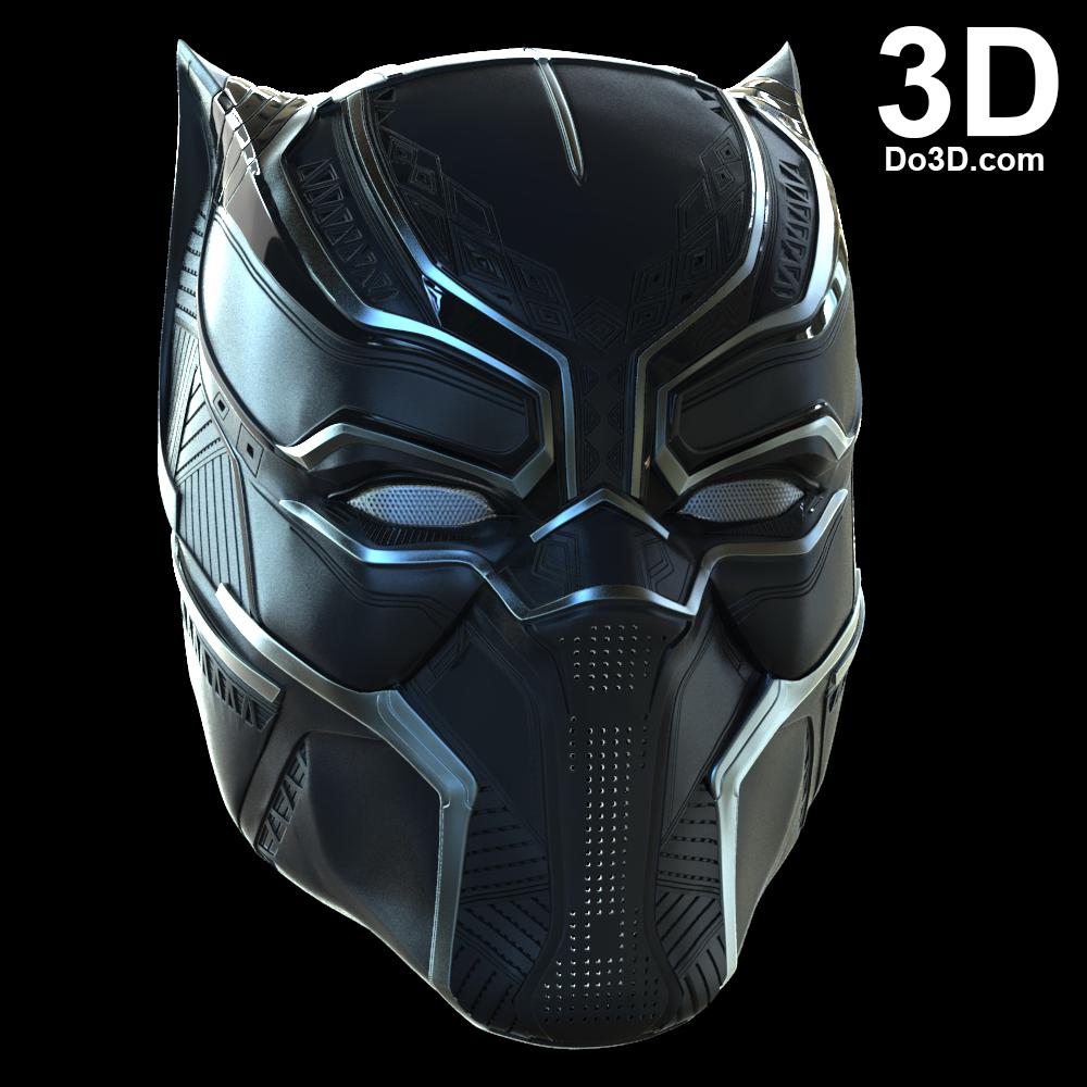 1000x1000 3D Printable Model Black Panther Helmet V Necklace Claws From