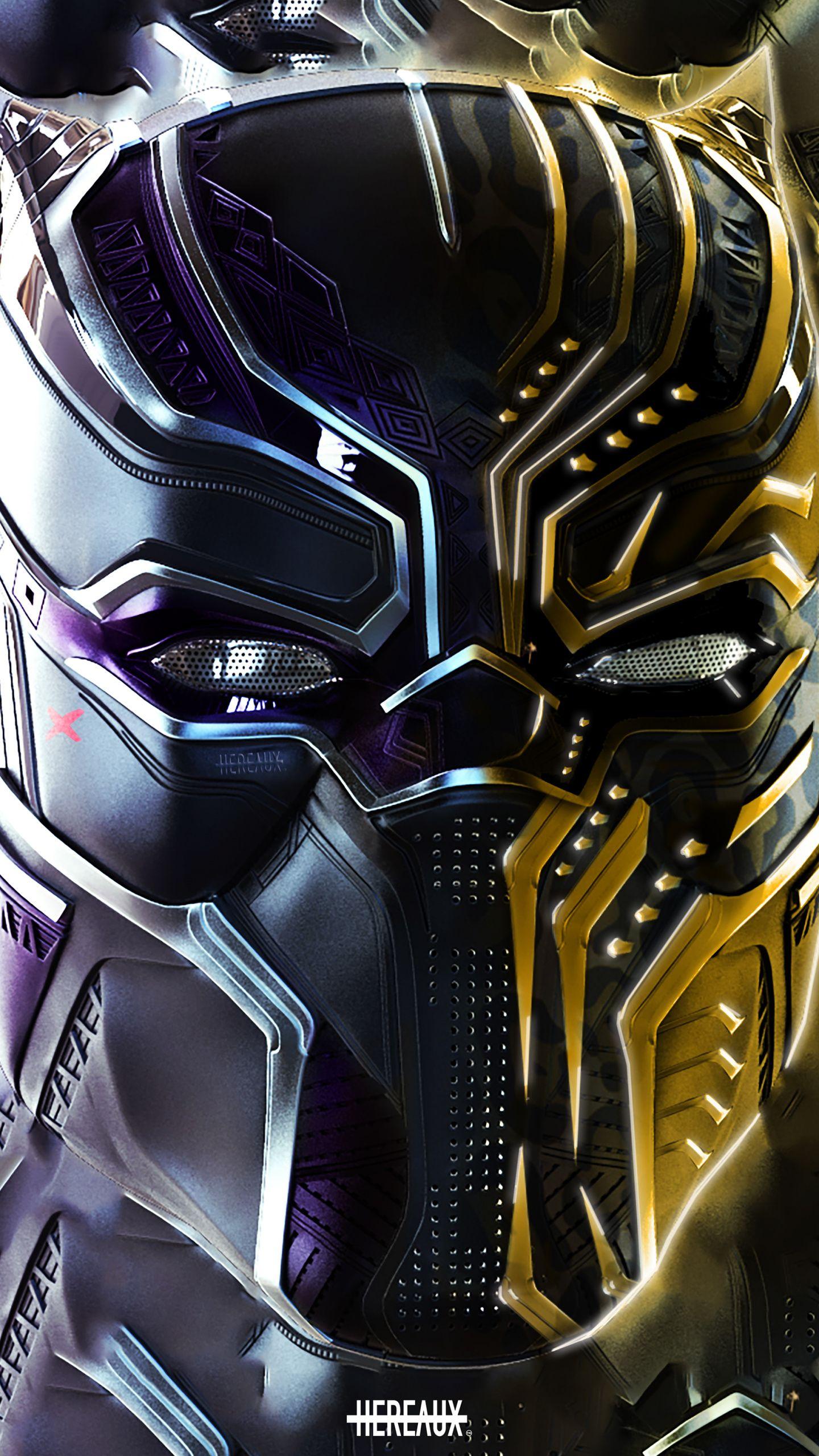 1440x2560 Download Face Off, Masks, Black Panther, Erik Killmonger, Art