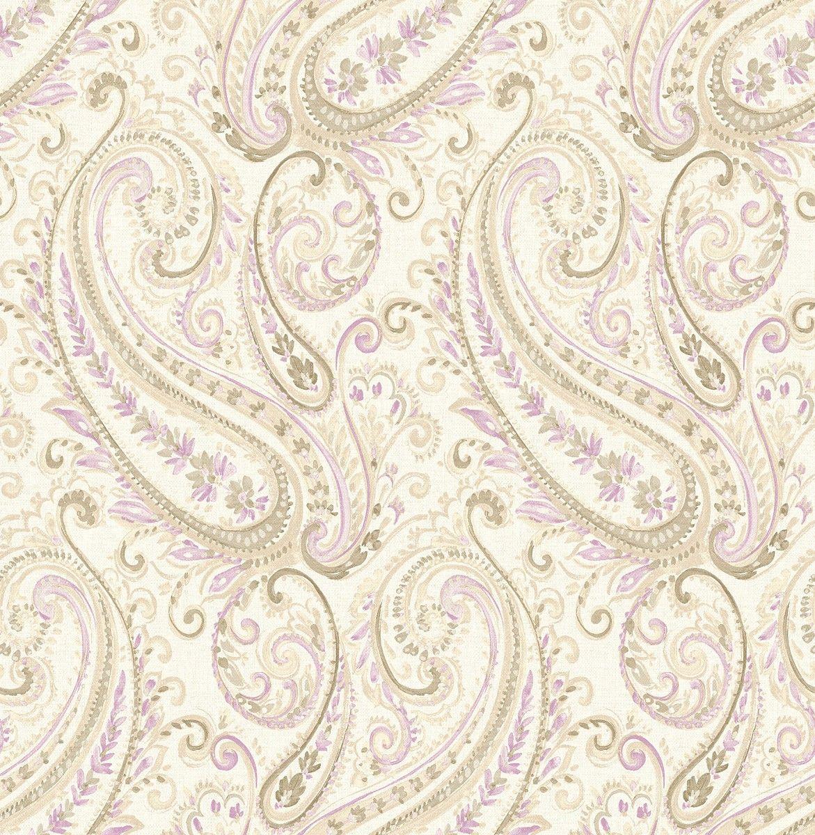 1171x1200 Wallpaper baroque cream purple Rasch Textil Maison Chic 022046