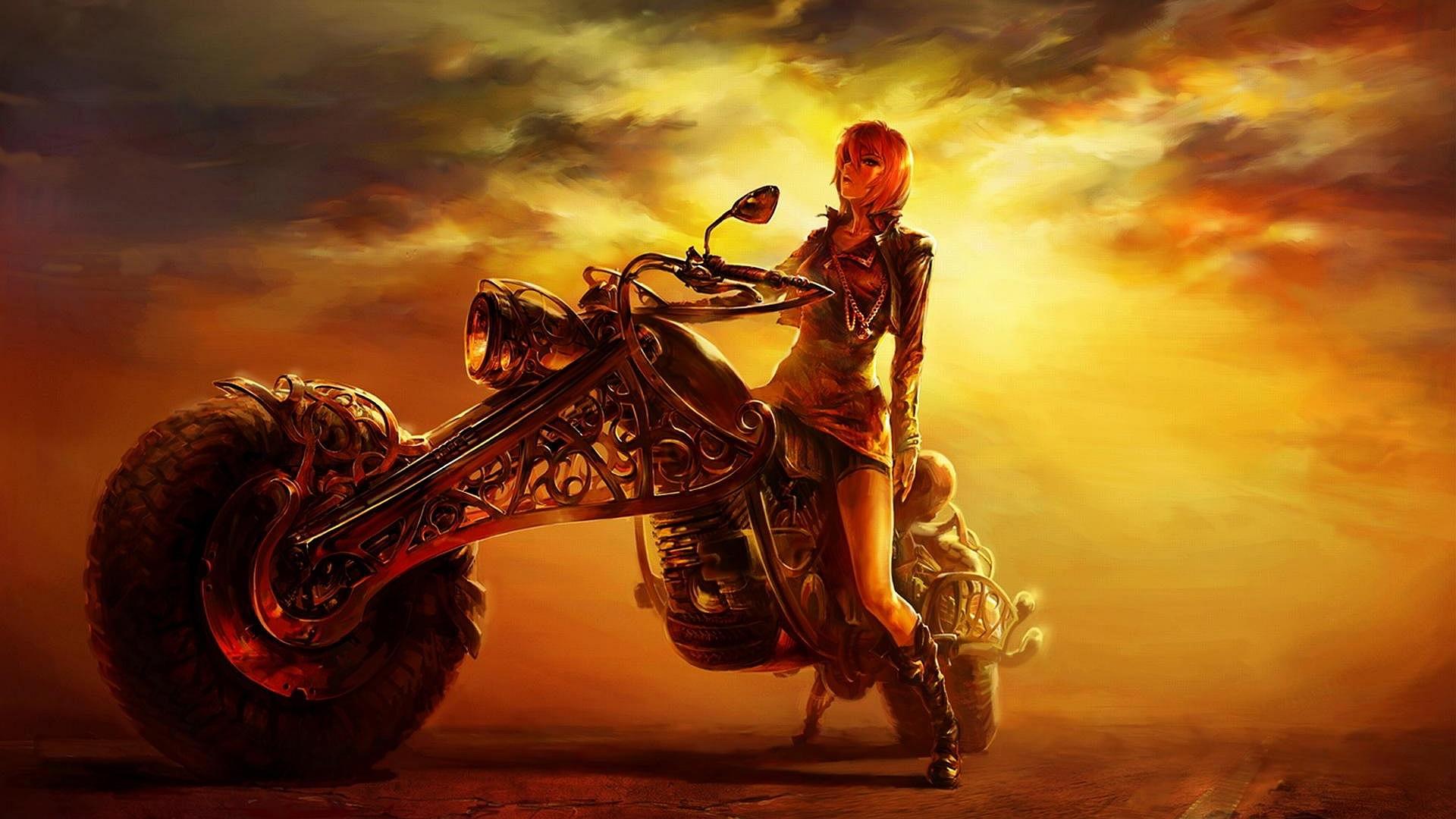 1920x1080 Biker Art Wallpaper (1920x1080 px)