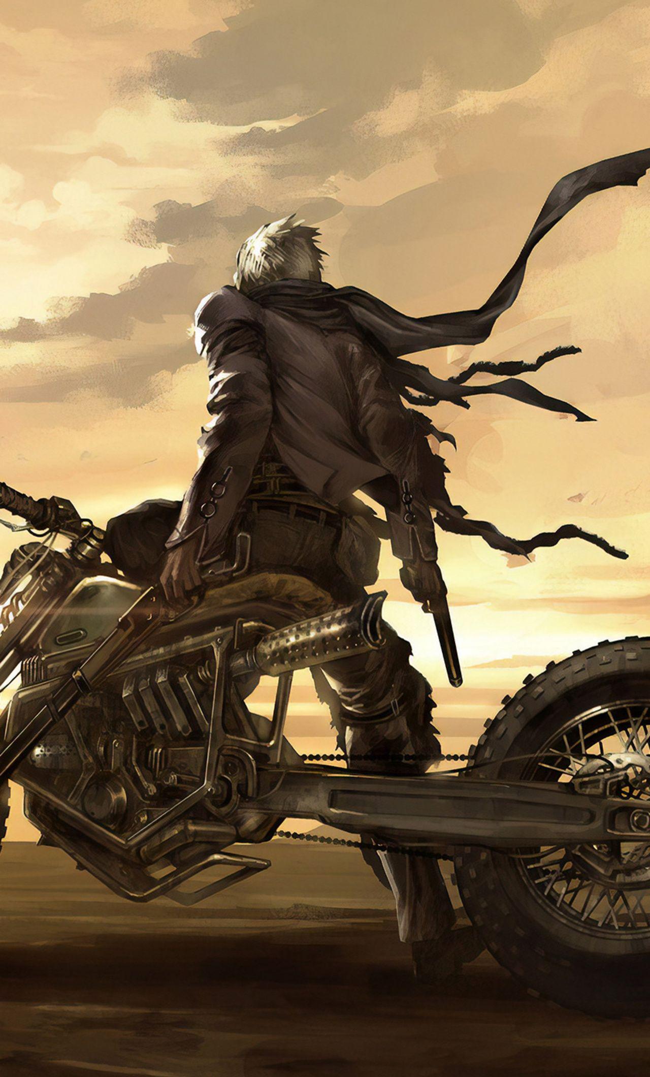 1280x2120 Mad Max Biker Art iPhone HD 4k Wallpaper, Image