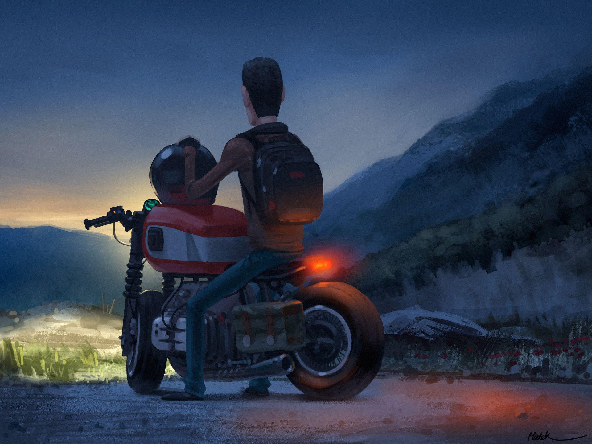 1920x1440 Alone Biker Laptop Full HD 1080P HD 4k Wallpaper