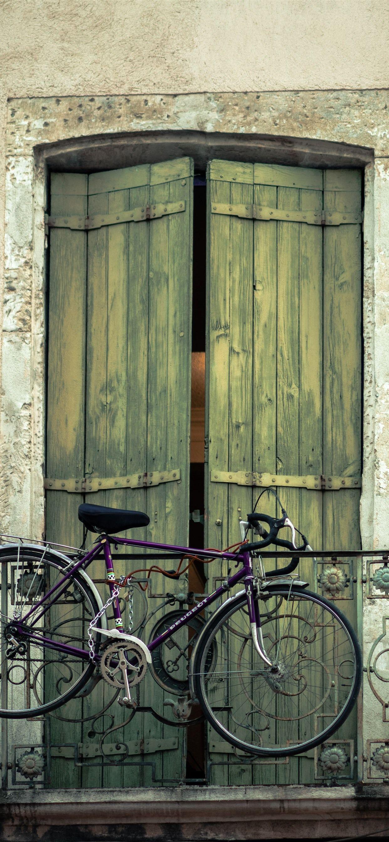 1242x2688 Bike, Balcony, Door 1242x2688 IPhone 11 Pro XS Max Wallpaper