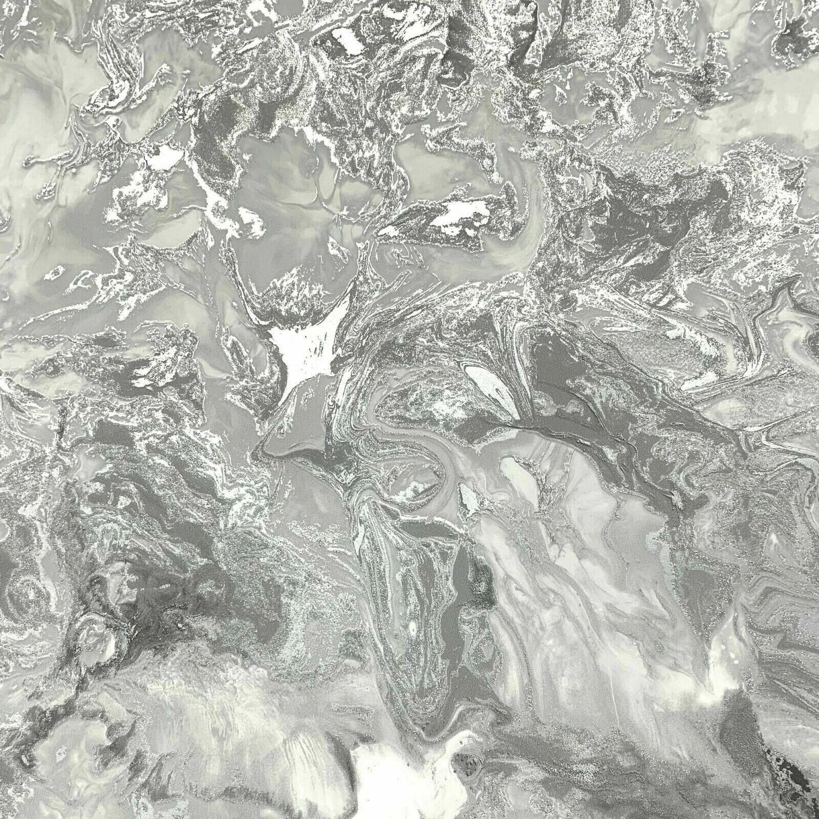 1600x1600 Marble Swirl Effect Glitter Metallic Shimmer Wallpaper Silver Grey Textured 6355. Little Yellow Bird Wallpaper