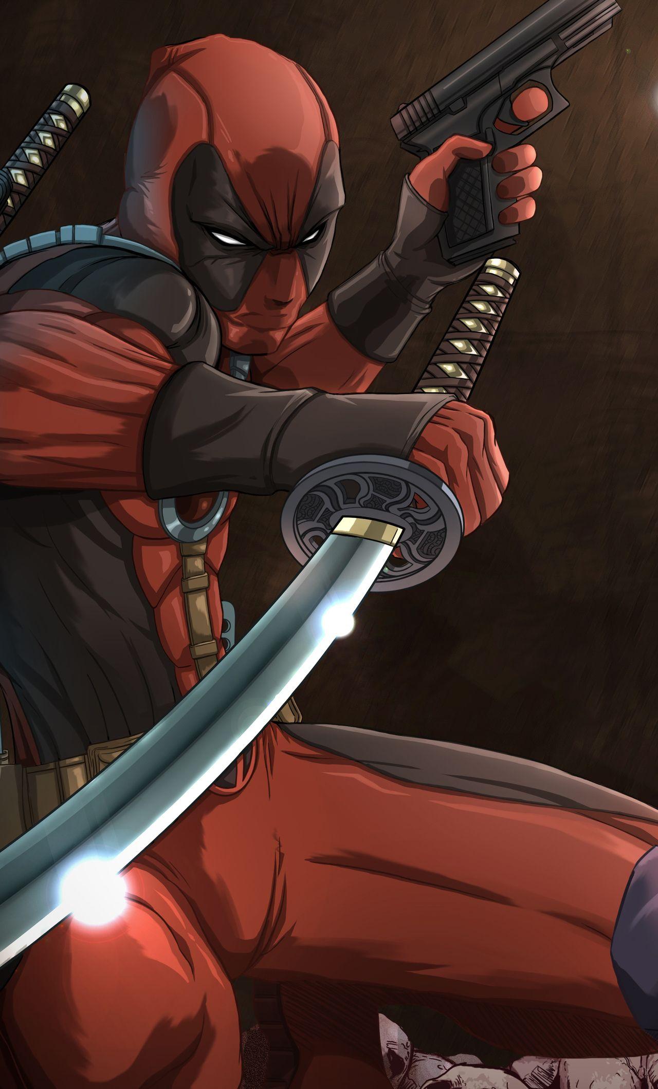 1280x2120 Deadpool Vs Deathstroke 4k iPhone HD 4k Wallpaper