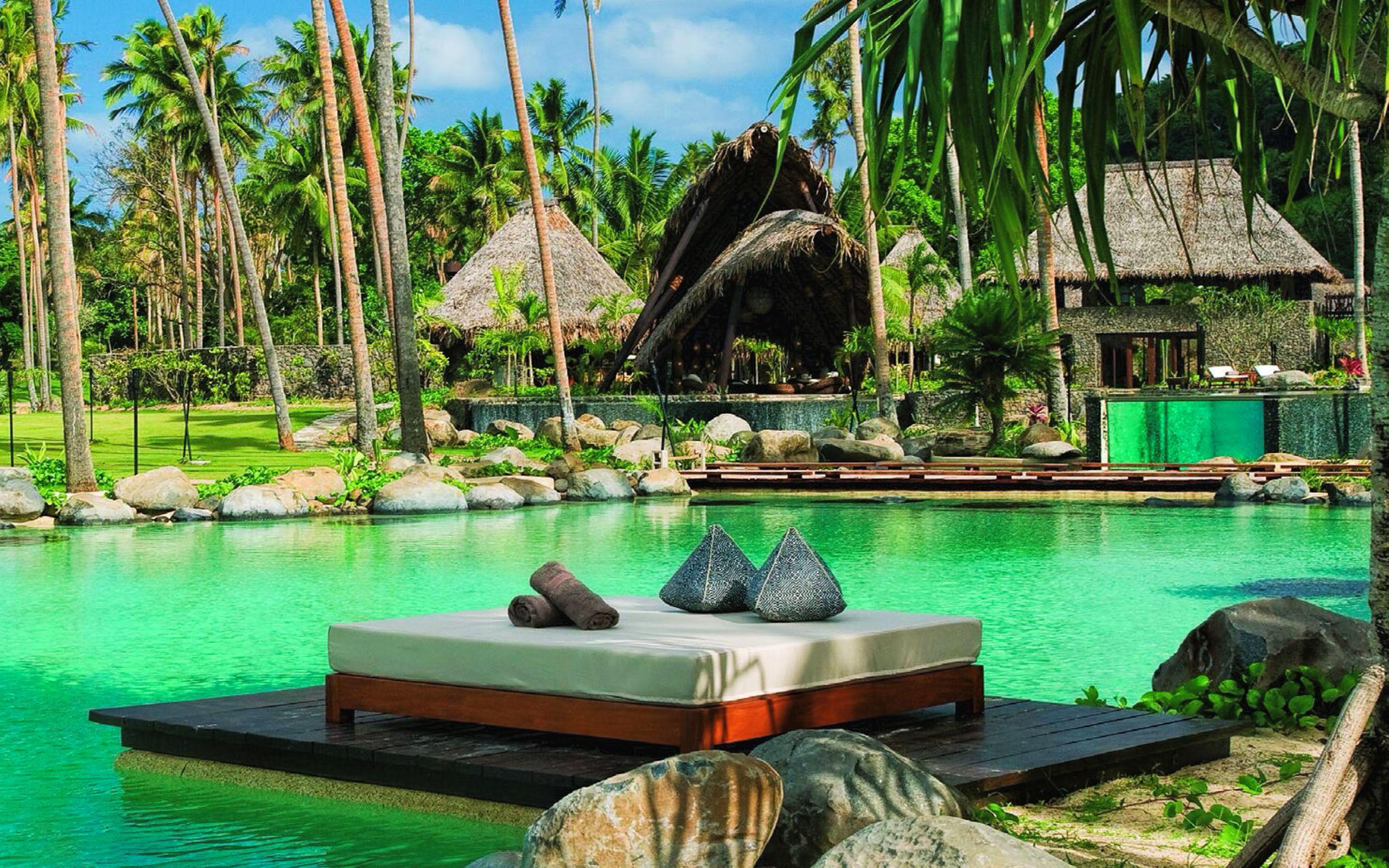 2560x1600 Vacation Resort In Fiji Widescreen Wallpaper. Wide