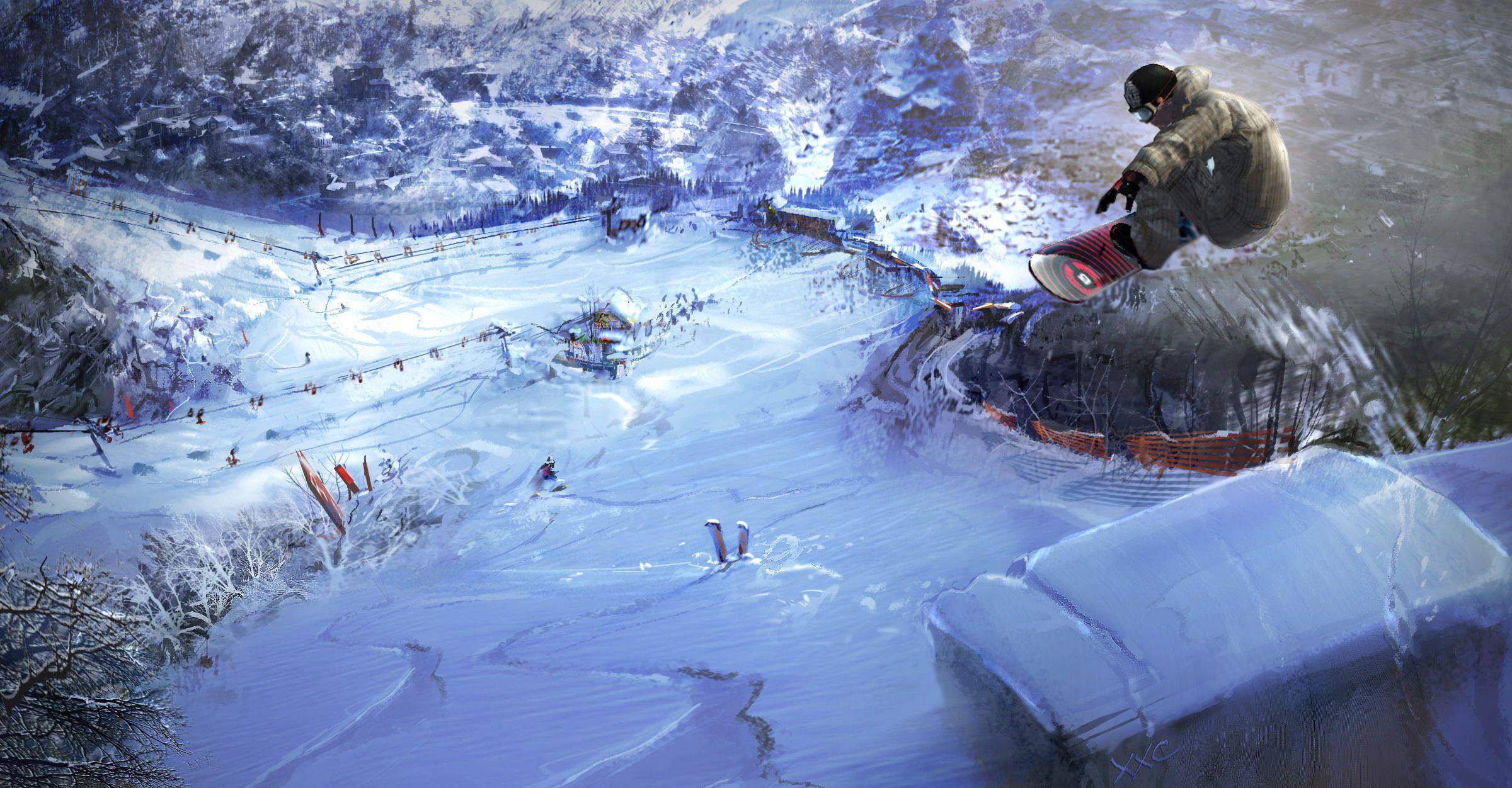 2400x1252 Shaun White Snowboarding HD Wallpaper