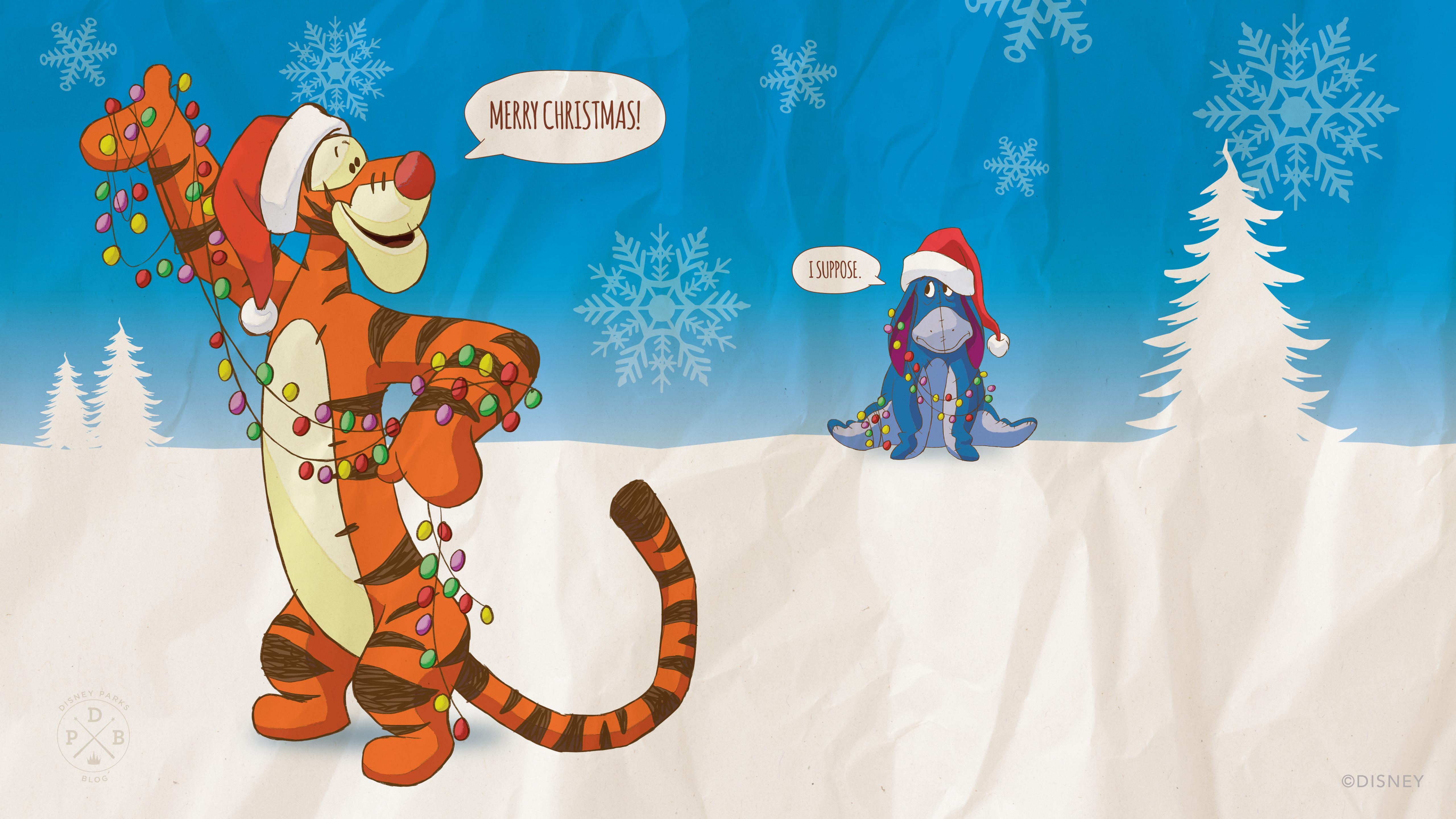 5120x2880 Holiday Desktop Characters Wallpaper