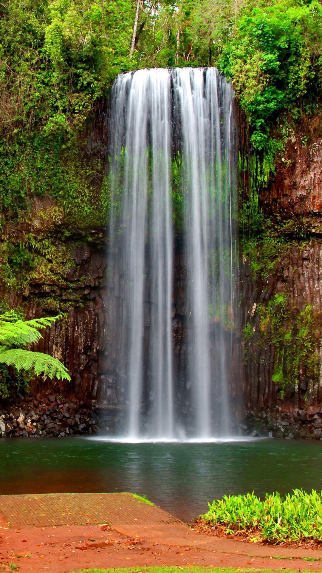1080x1920 Tropical Waterfalls Wallpaper