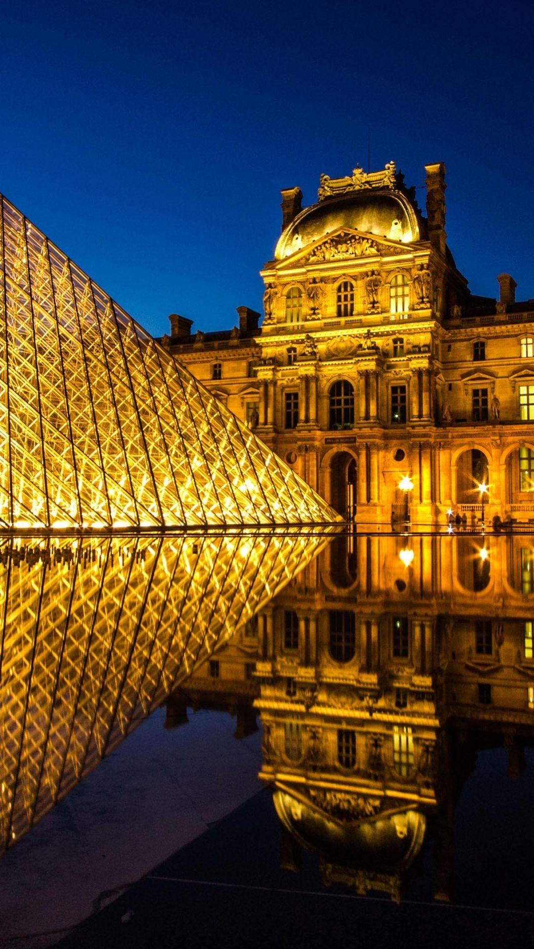 1080x1920 Download Louvre museum, France, Paris, Tourism, Travel