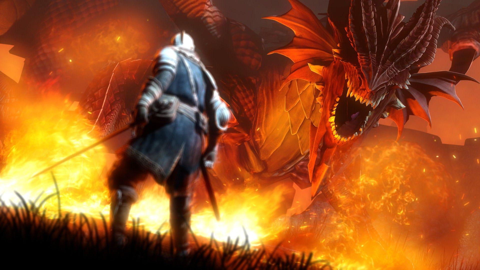 1920x1080 Full HD của trò chơi Dark Souls Fire Dragon Desktop And Wallpaper High
