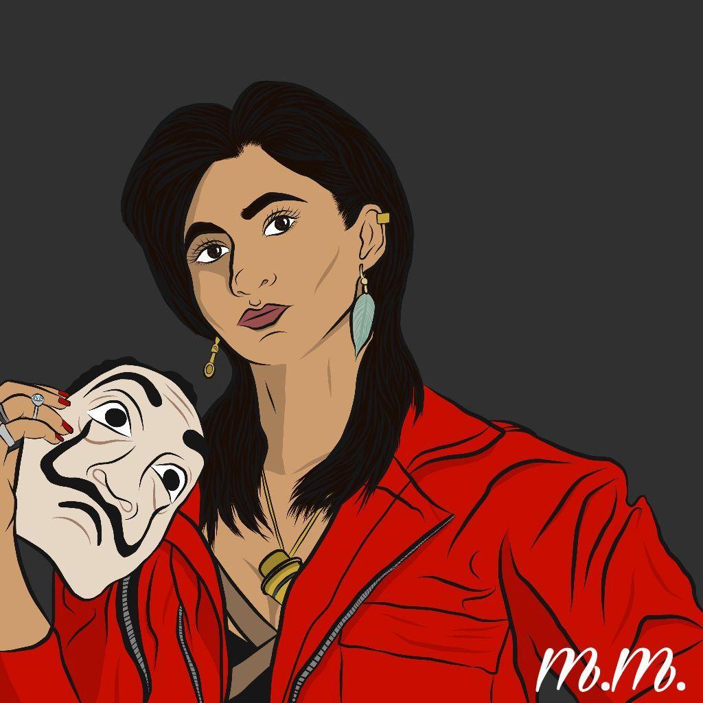 1024x1024 Trends For Drawing Wallpaper Money Heist Mask