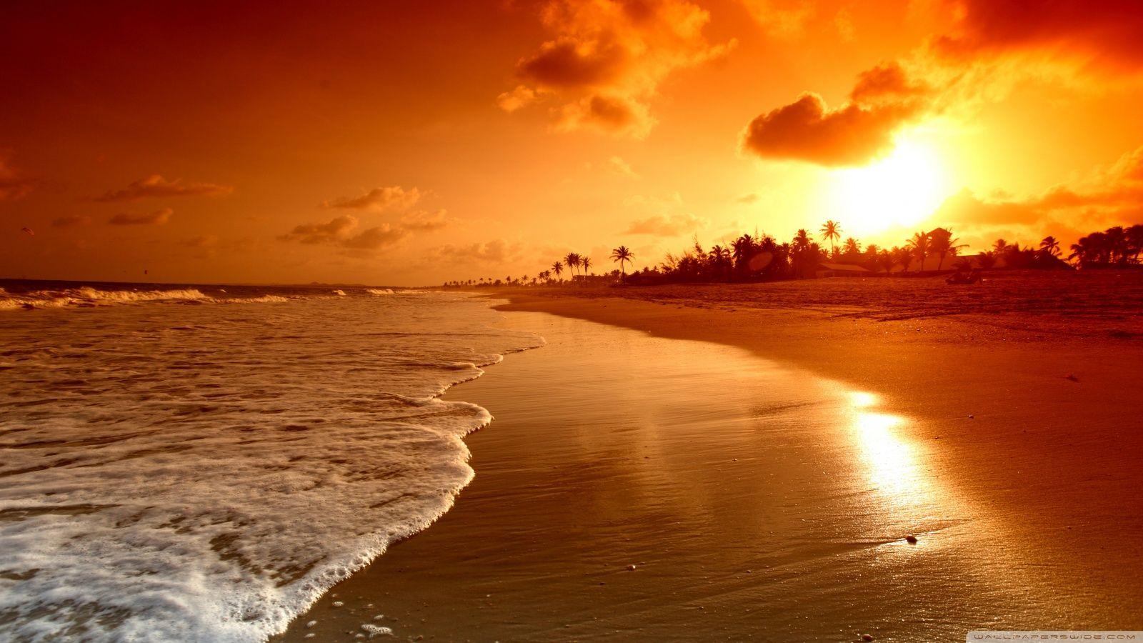1600x900 Beach Sunrise Ultra HD Desktop Background Wallpaper for 4K UHD TV