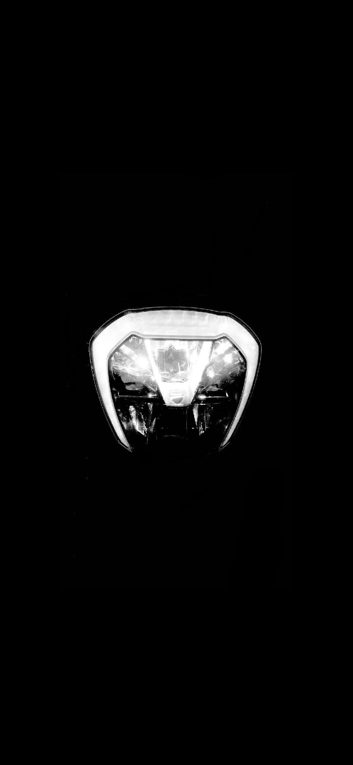 1125x2436 Made an iPhone X wallpaper with the headlight of my Xdiavel