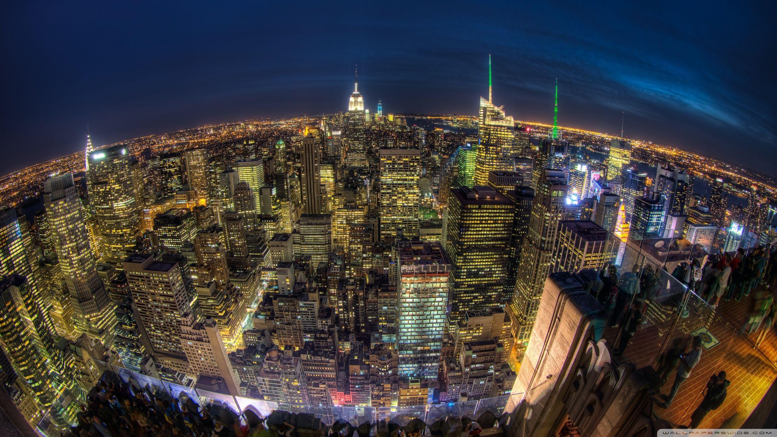 2560x1440 Manhattan At Night ❤ 4K HD Desktop Wallpaper for 4K Ultra HD TV