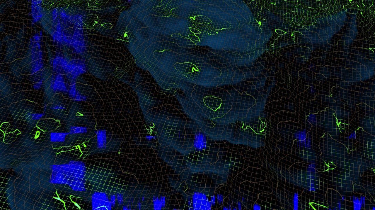 1280x720 4K Retro 3D Glitch Grid background #AAVFX