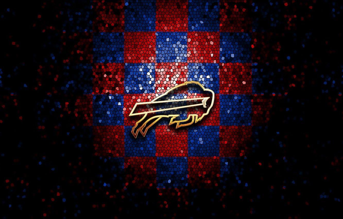 1332x850 Wallpaper wallpaper, sport, logo, NFL, glitter, checkered, Buffalo Bills image for desktop, section спорт