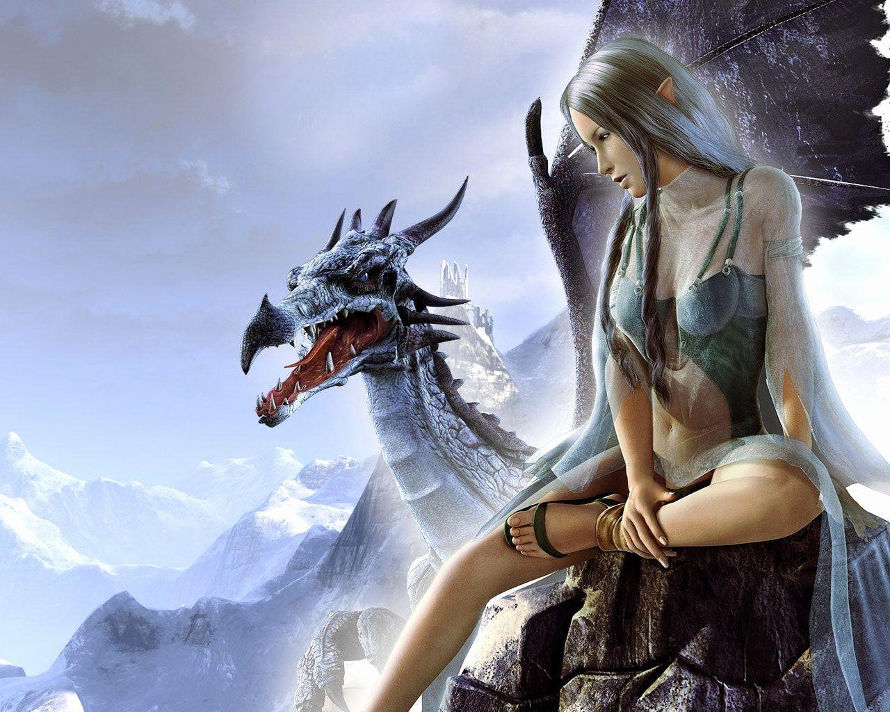 1280x1024 Elf Wallpaper Elegant Fantasy Elf Girl Archer Wallpaper