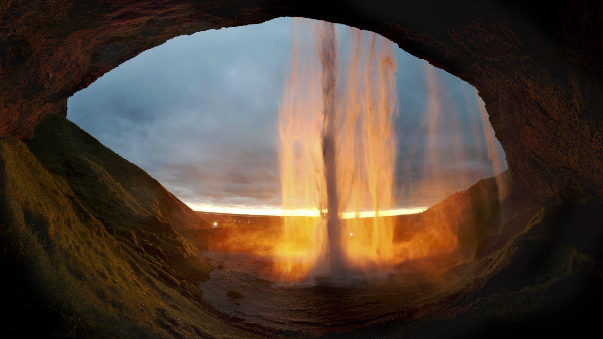 1920x1080 Waterfall Seljalandsfoss. Iceland. wallpaper and image