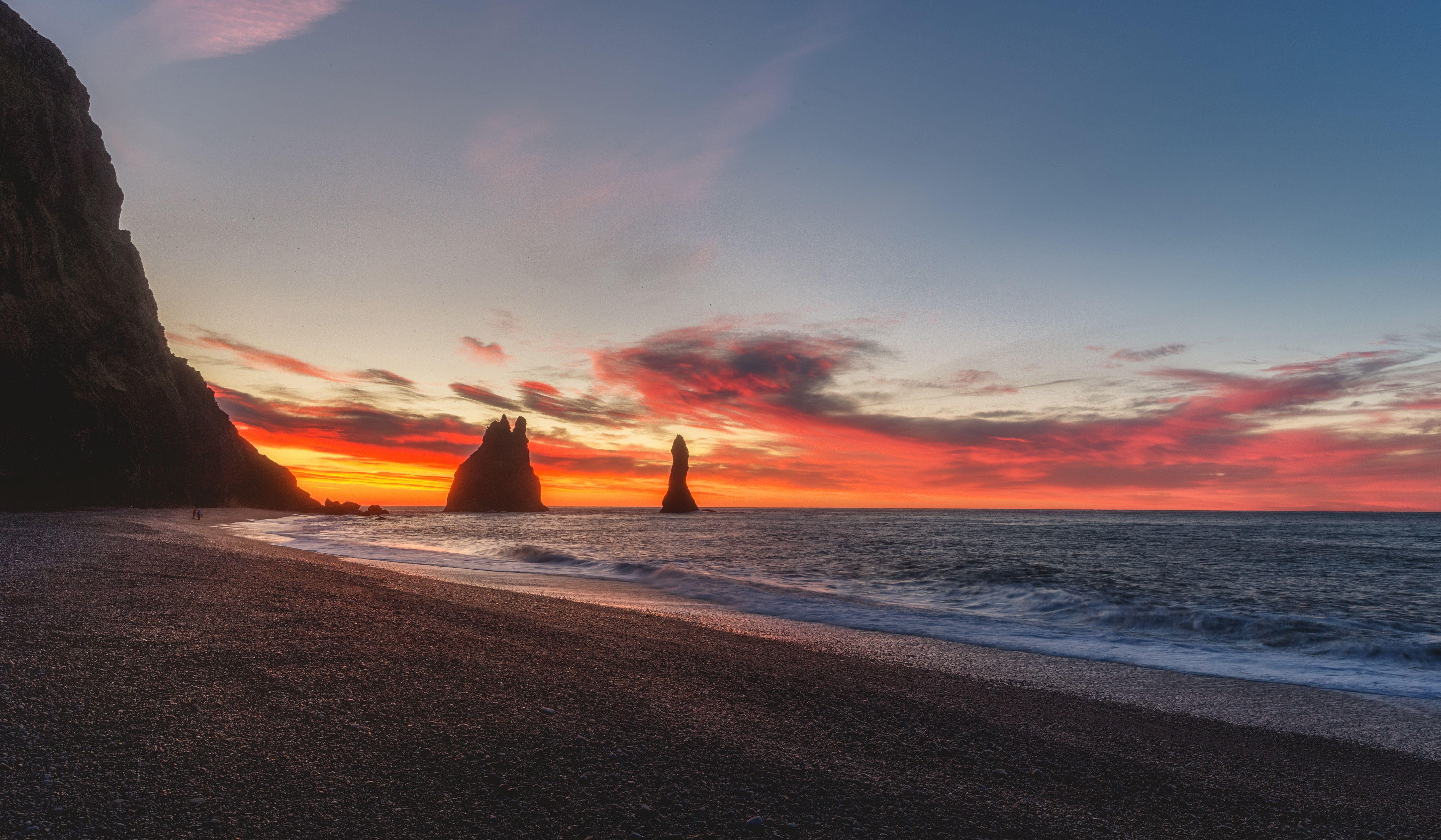 5704x3325 Beach Horizon Sky Nature Landscape 5k, HD Nature, 4k Wallpaper