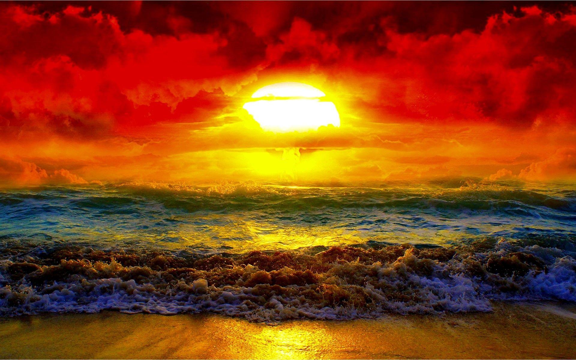 1920x1200 Clouds landscapes beach horizon wallpaperx1200