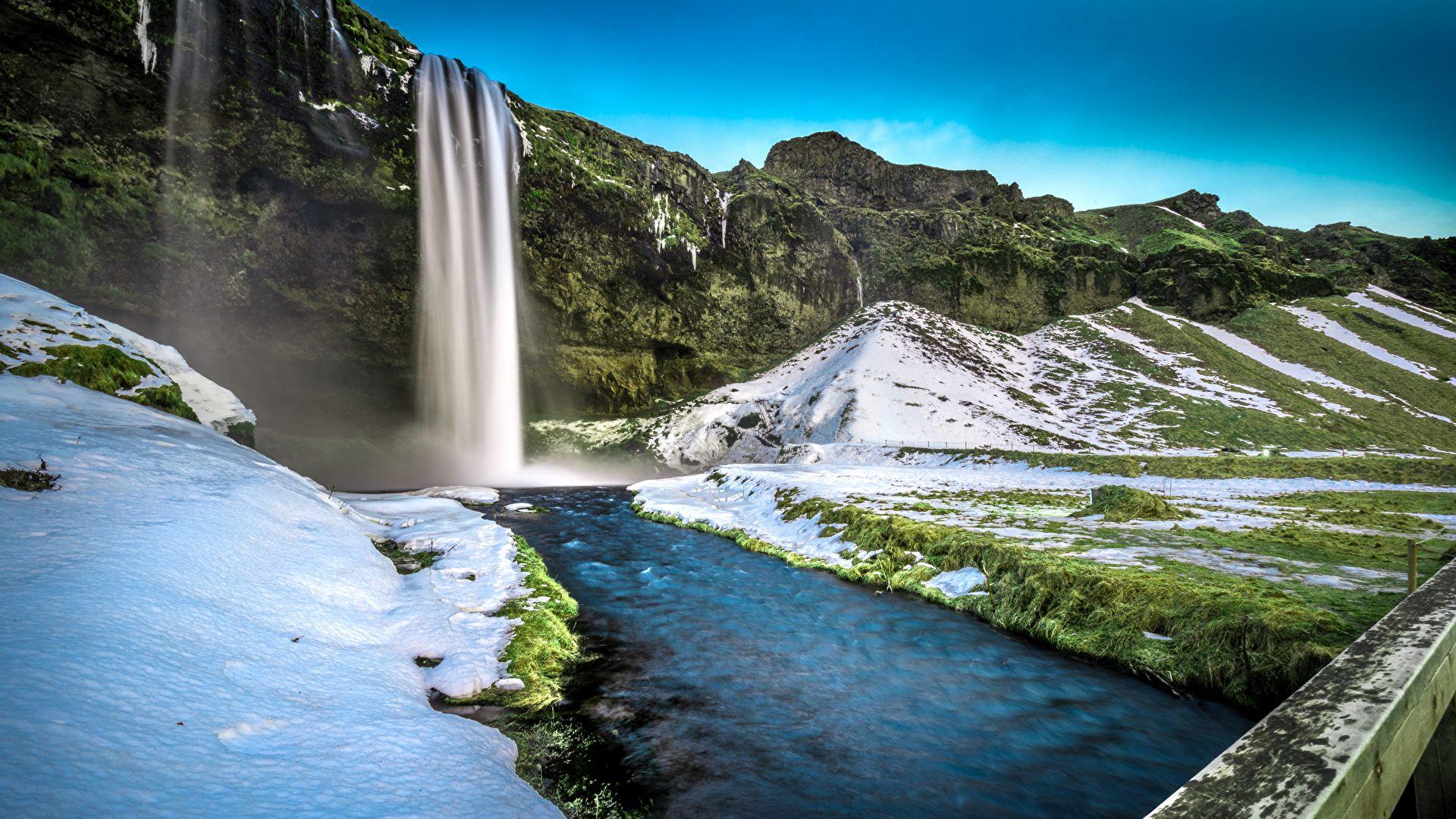 1920x1080 Wallpaper Iceland Seljalandsfoss Waterfall Nature 1920x1080