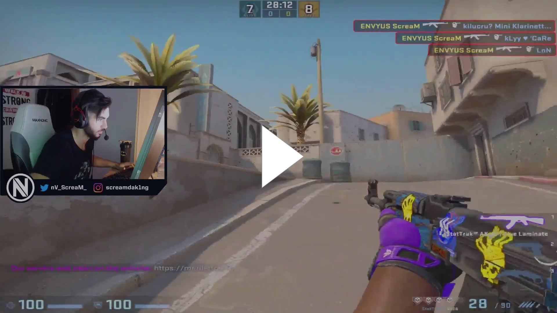1920x1080 ScreaM played with no crosshair at the major #games
