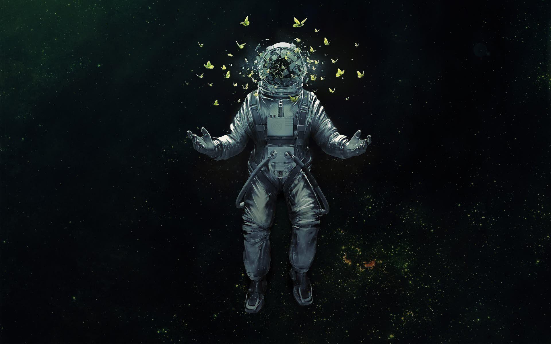 1920x1200 Psychedelic Astronaut Wallpaper