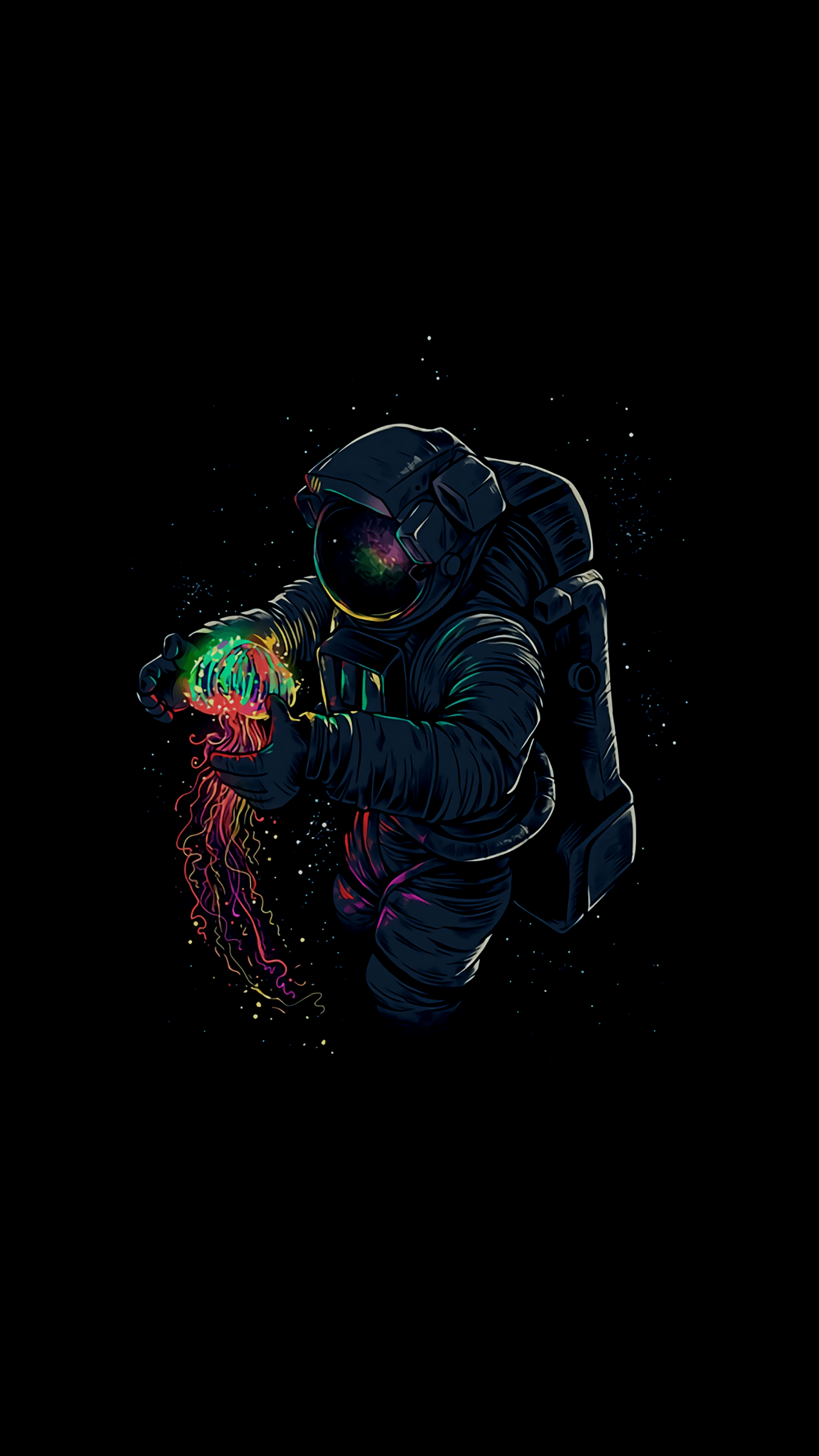 1440x2560 Trippy Astronaut Wallpaper 4k