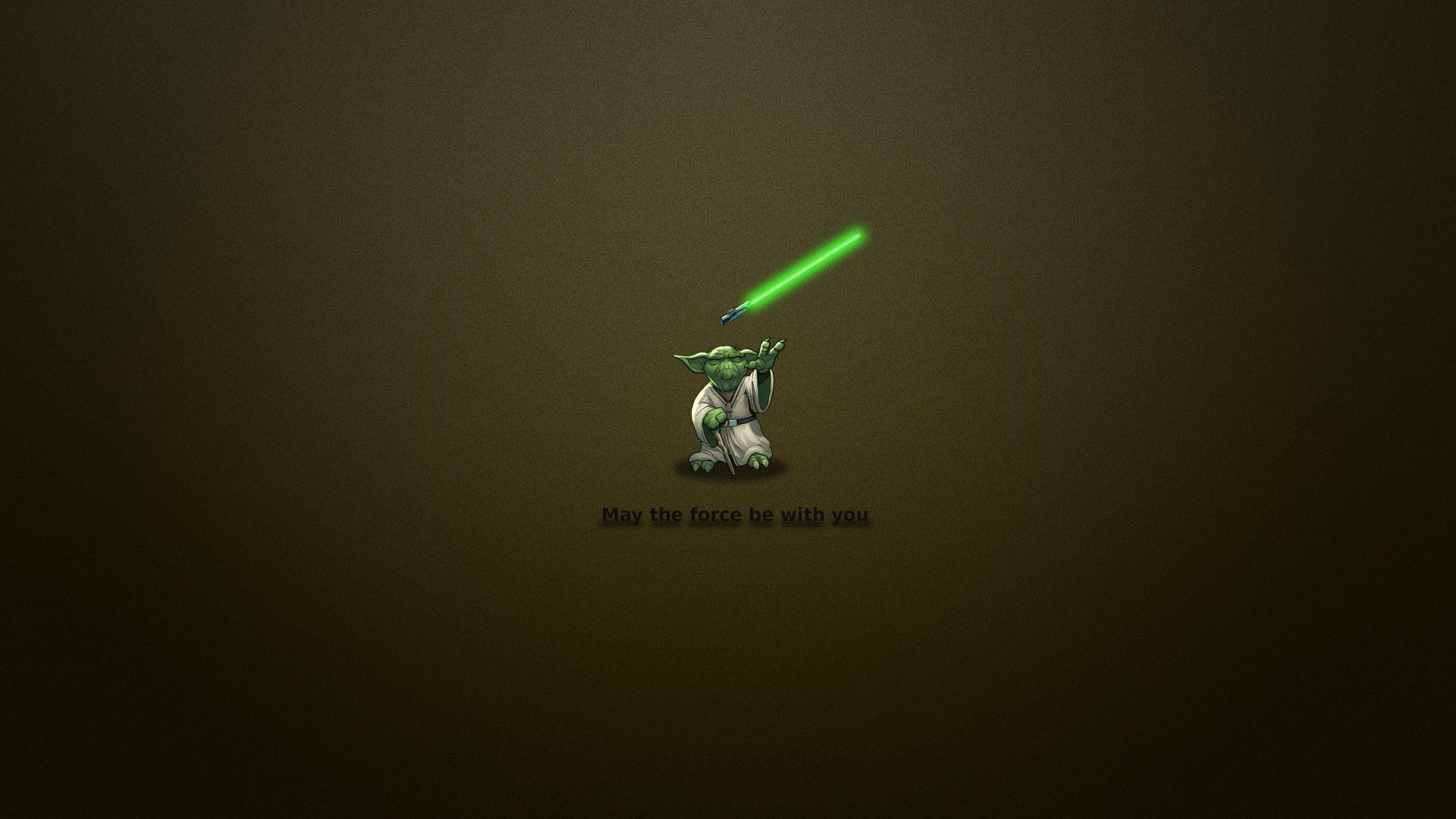 1920x1080 the phrase, jedi, minimal walls, star wars, yoda
