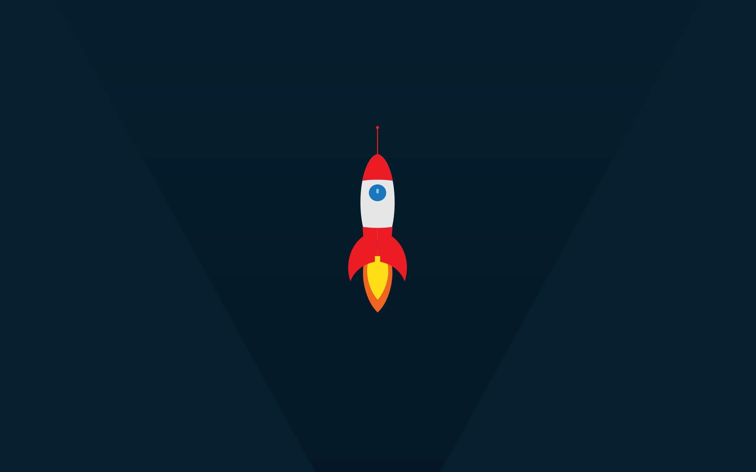 2560x1600 rocket, Launch, Minimalism, Material minimal, Universe Wallpaper HD / Desktop and Mobile Background