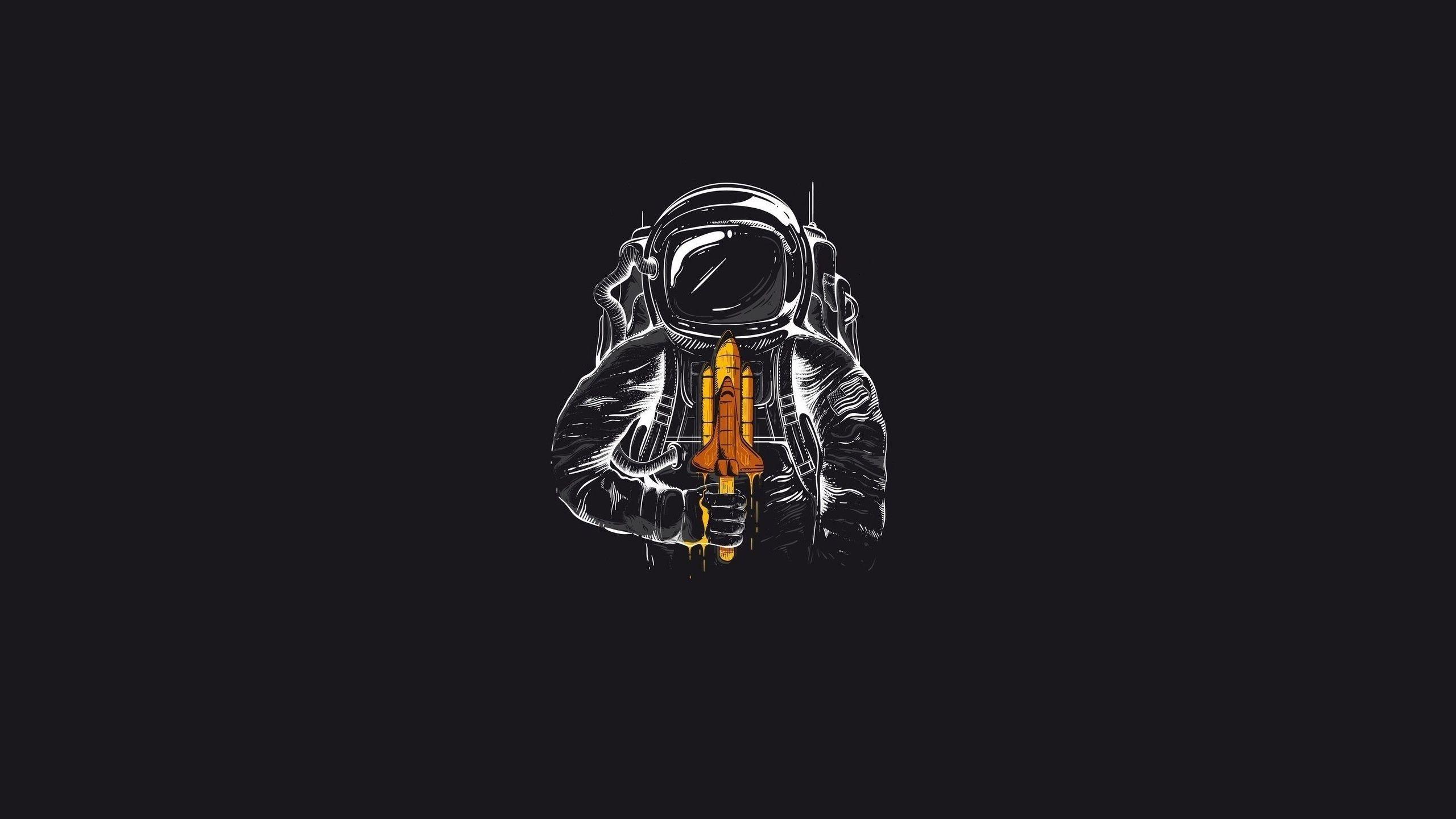 2560x1440 Astronaut themed / Simple