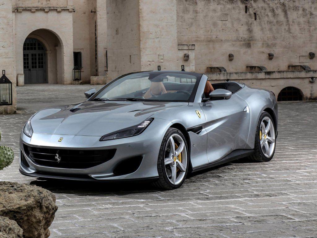 1024x768 Ferrari portofino, silver convertible car wallpaper. Sports cars