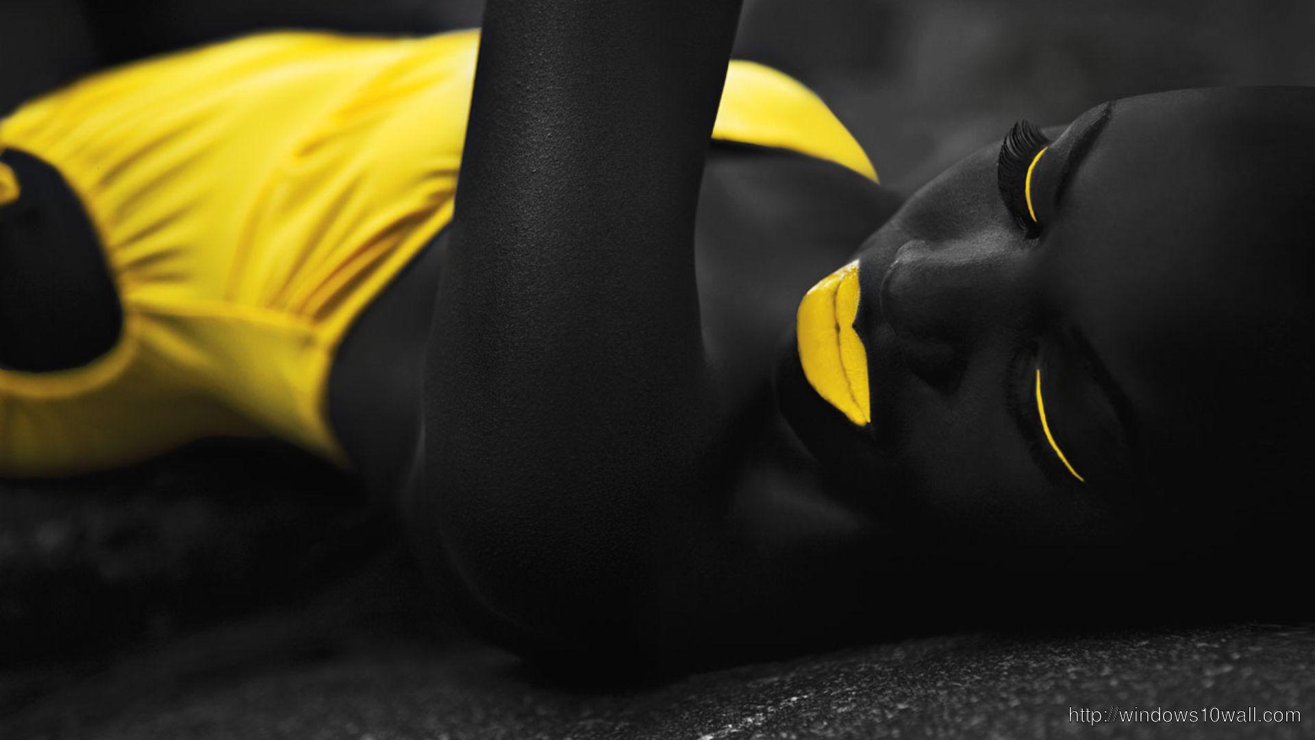 1920x1080 Yellow And Black Girl HD Wallpaper .
