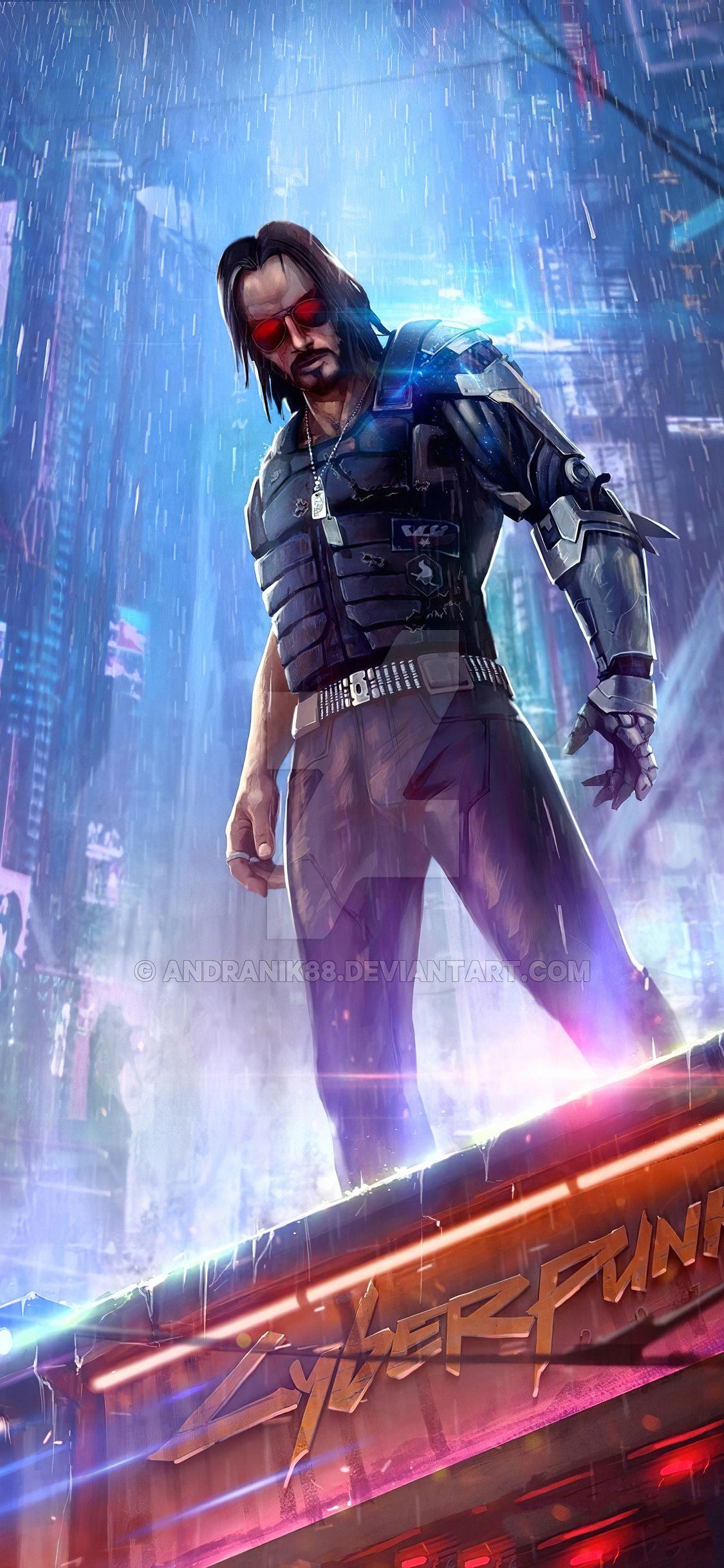 1125x2436 Cyberpunk 2077 Keanu iPhone XS, iPhone iPhone X HD 4k