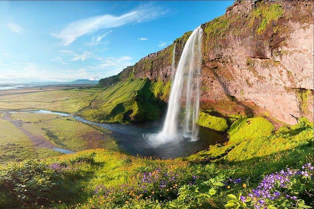 1200x800 Waterfalls: Seljalandsfoss Waterfall Iceland Beautiful Wide