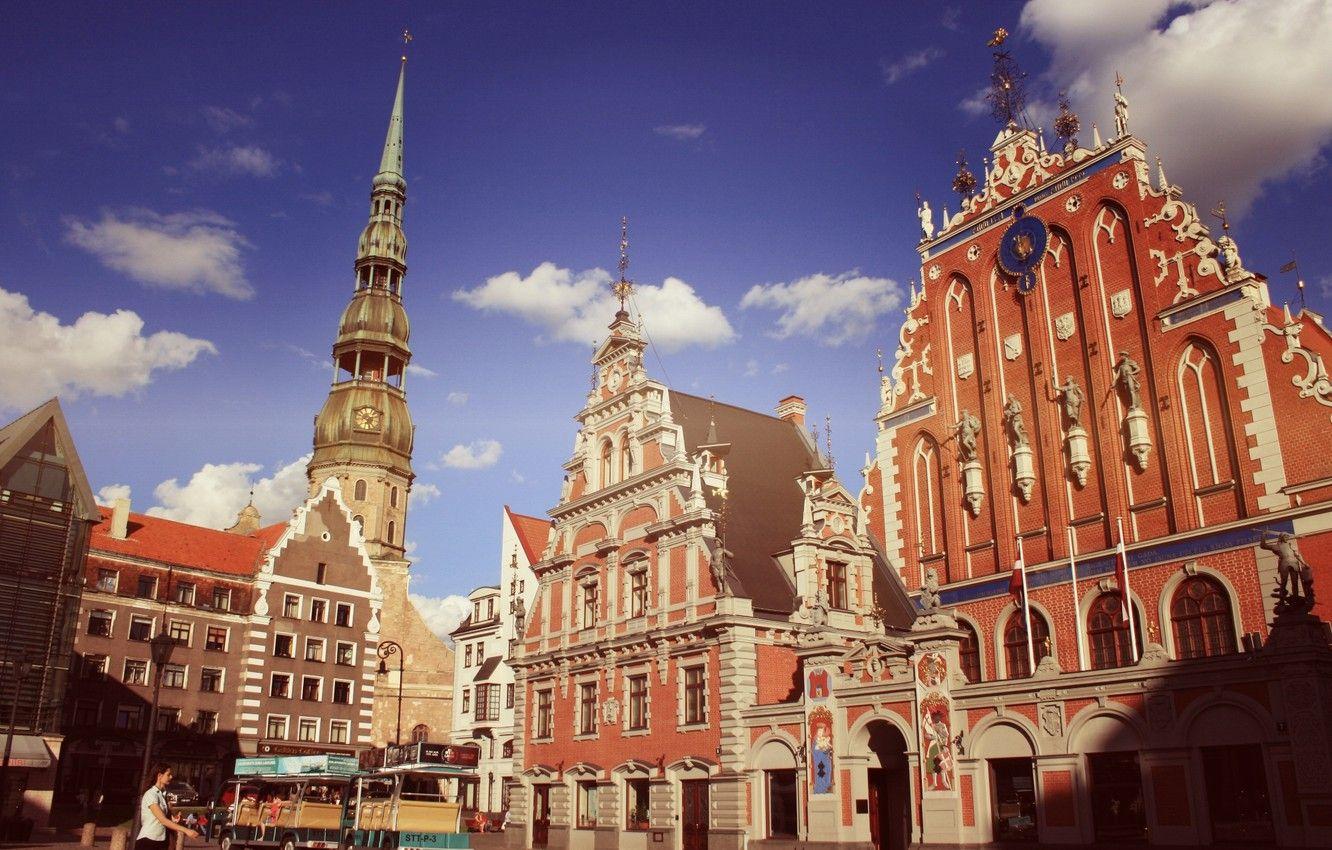 1332x850 Wallpaper Riga, Old town, Three Brothers image for desktop