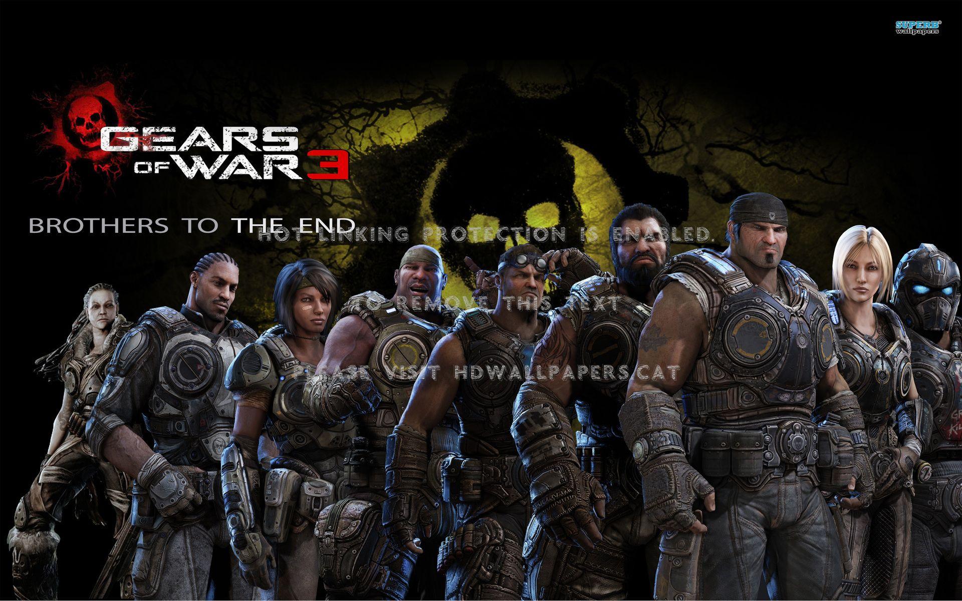 1920x1200 gears of war 3 brothers to end video games