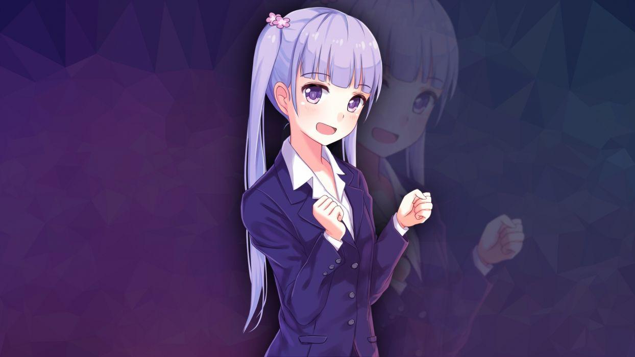 1244x700 Anime aoba new game trinagle low poly mirror shadow girl designer