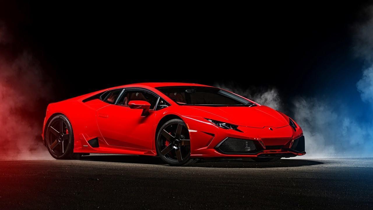 1280x720 Red Lamborghini Huracan Wallpaper for Android