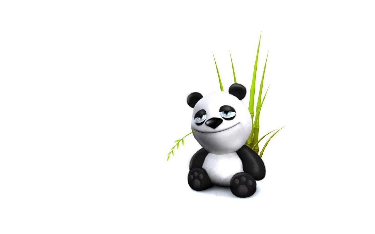 Hình nền 1280x800 Hình nền dễ thương Panda 3D vui nhộn Hình nền hoạt hình Nền máy tính