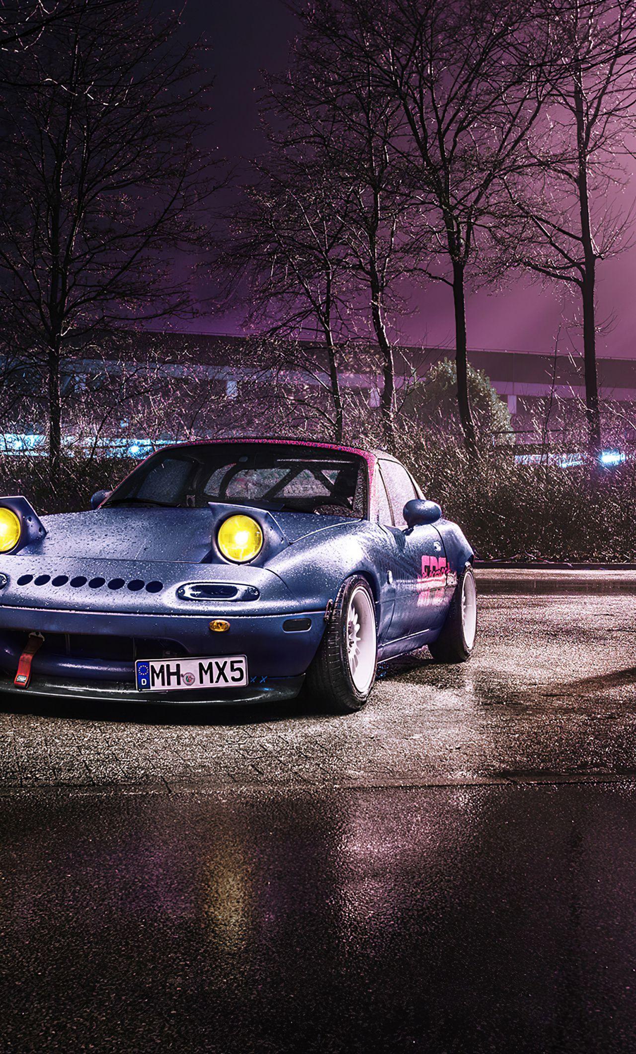 1280x2120 Download Mazda MX- art wallpaper, 1280x iPhone 6 Plus