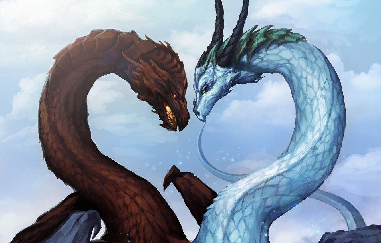 1332x850 Wallpaper ice, winter, snow, love, fiction, fire, dragons, frost