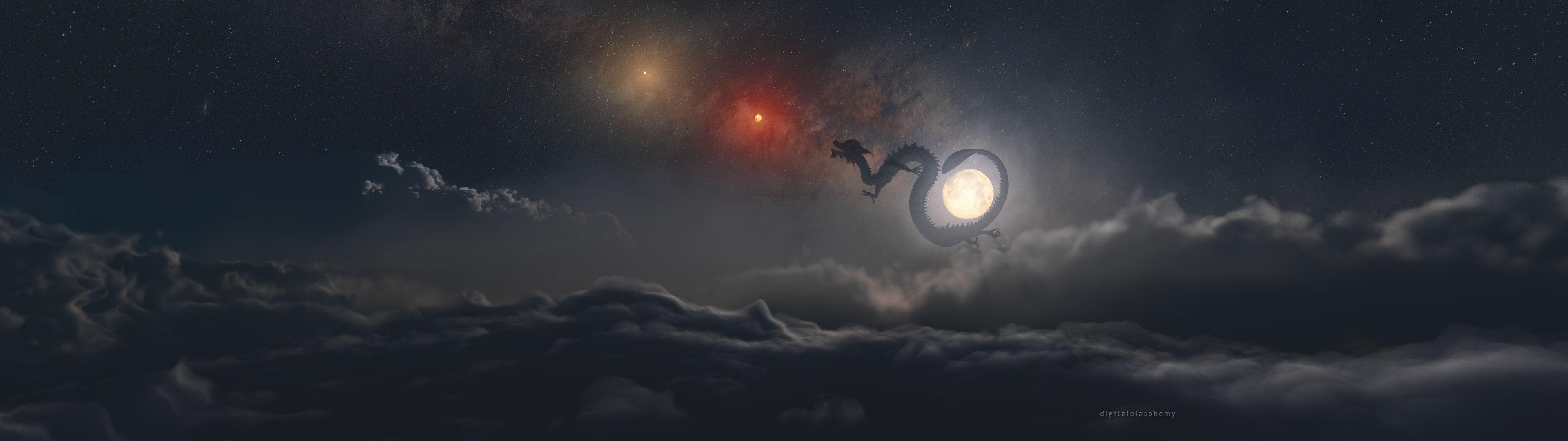 3840x1080 Two Monitor Wallpaper Space
