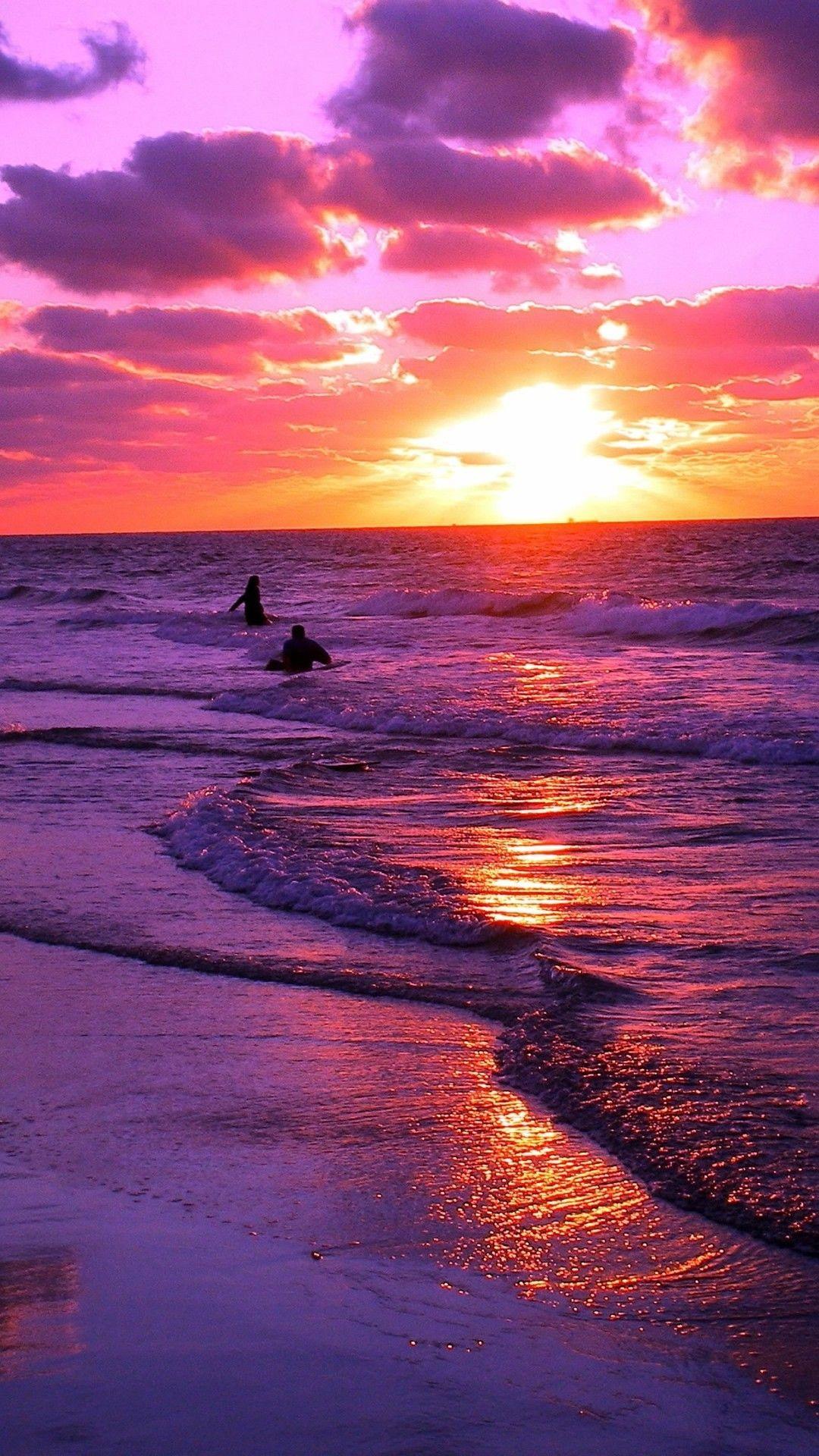 1080x1920 Fantasy Red Sunset iPhone 6 plus wallpaper, clouds, sea