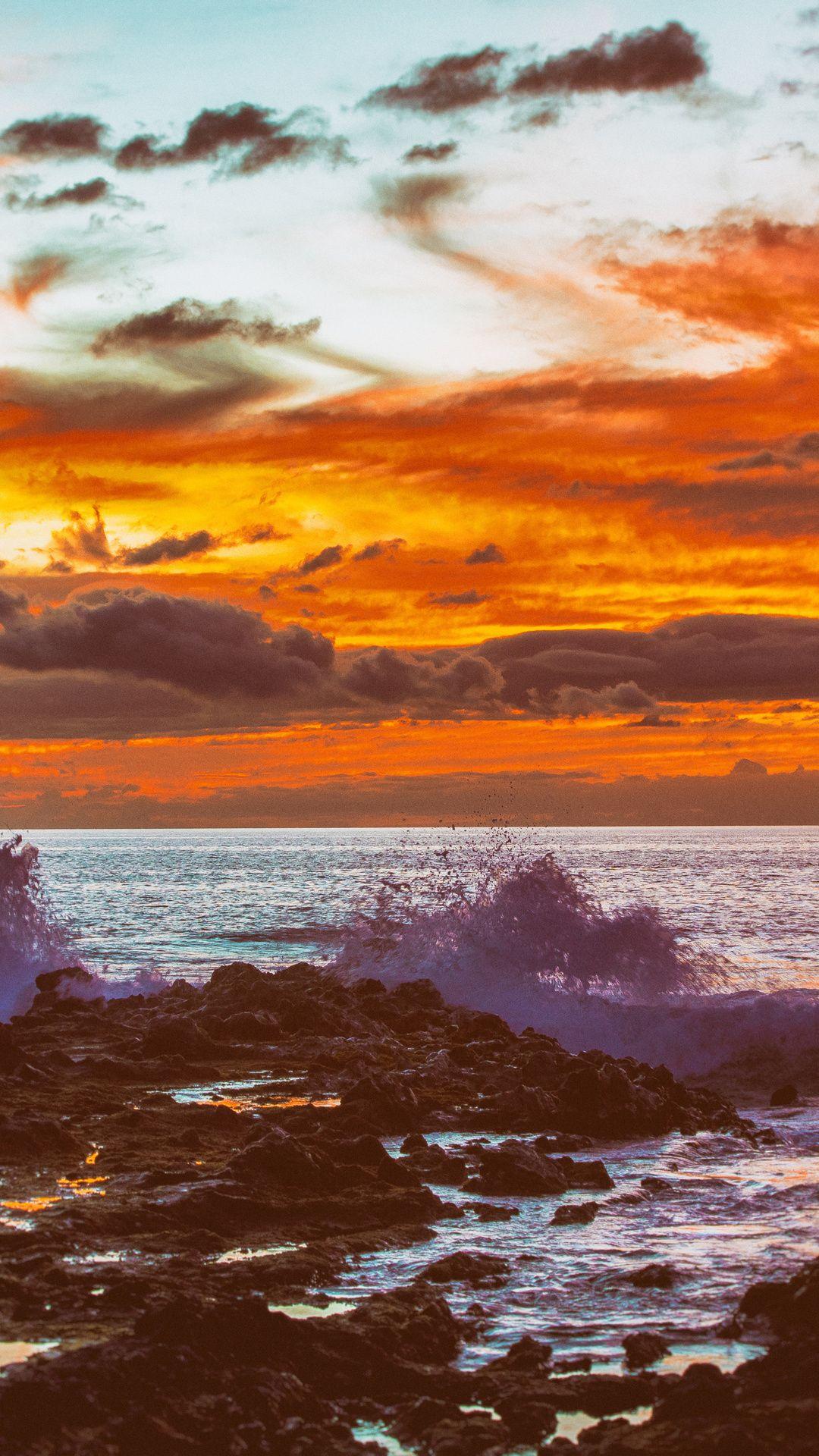 1080x1920 Hawaii Sunset 5k iPhone 6s, 6 Plus, Pixel xl , One Plus