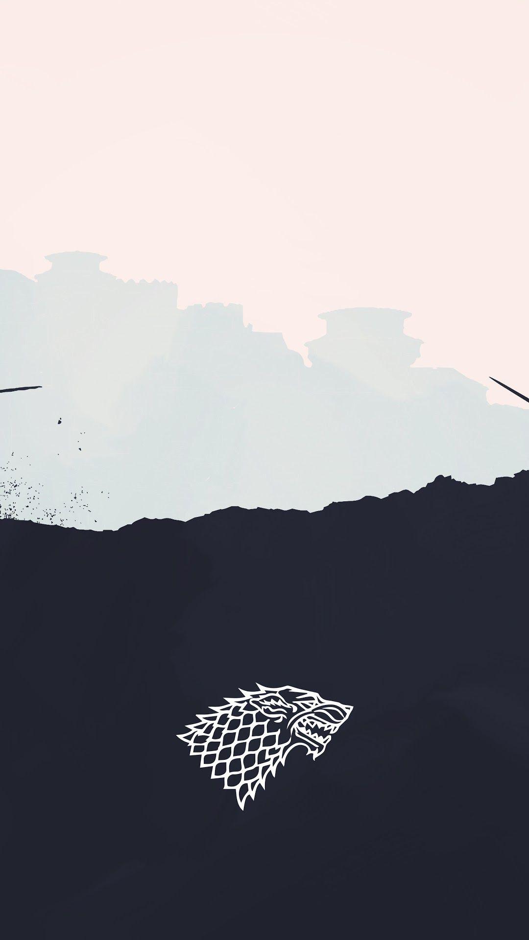 1080x1920 Game of Thrones Stark Logo Minimalist 8K Wallpaper