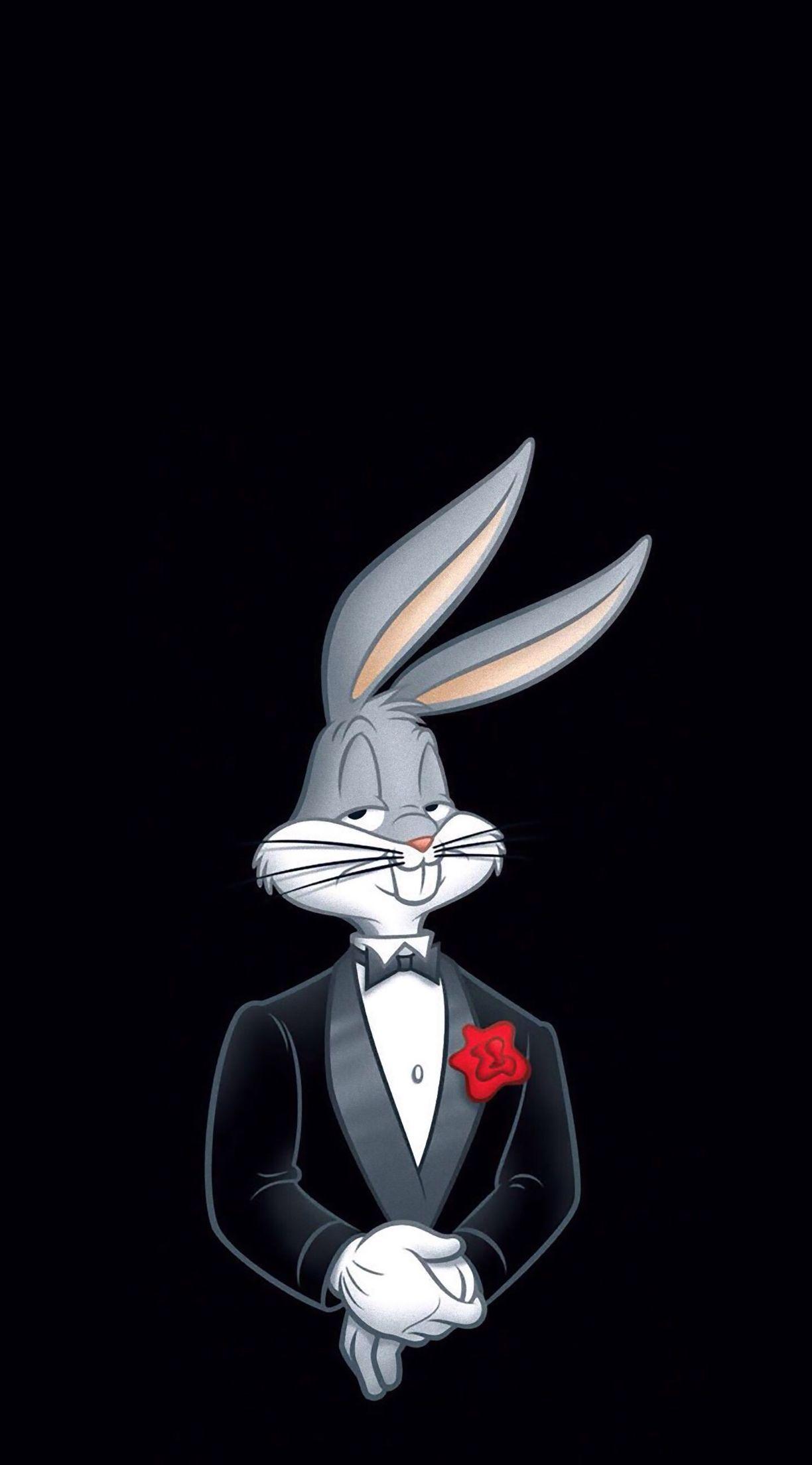1224x2208 Bugs Bunny wearing a Tuxedo art. Bunny wallpaper, Bugs bunny, Looney tunes wallpaper